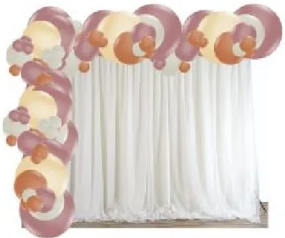 Illustration of a deluxe garland with backdrop