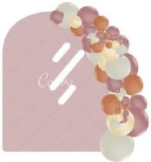 Illustration of a single arch stand with garland